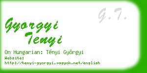 gyorgyi tenyi business card