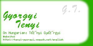 gyorgyi tenyi business card